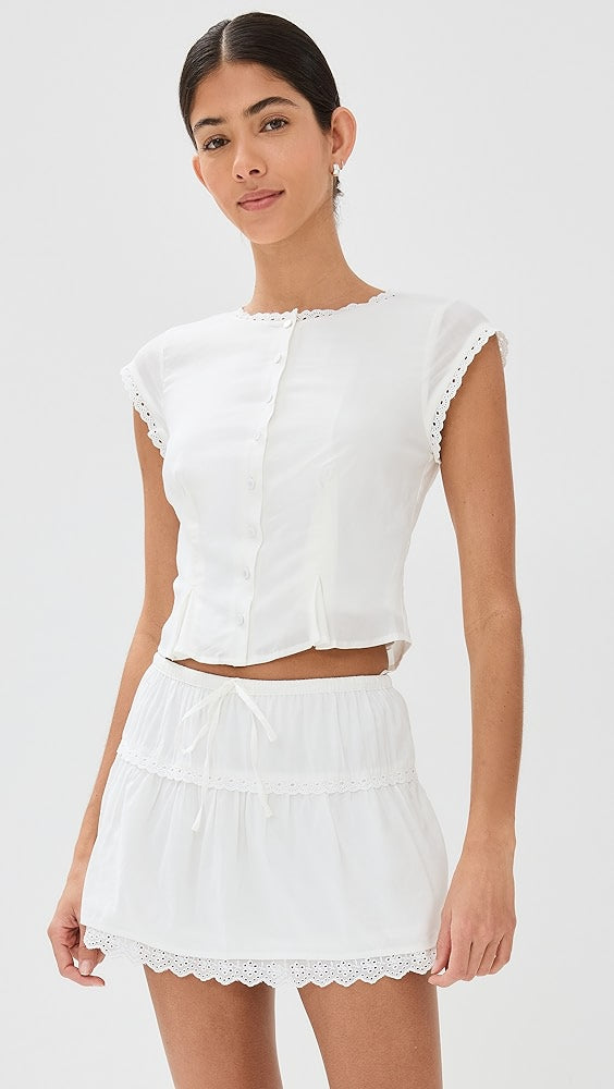 Ref Valetta Cotton Viscose Top & Skirt Set