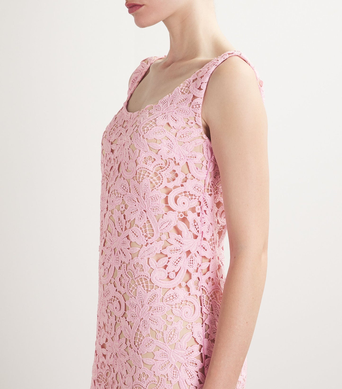 SP Pink Floral Lace Mini Dress