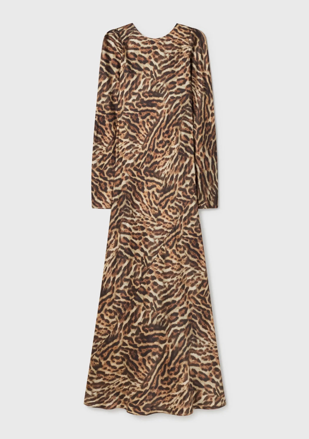 SL Long Sleeve Bias Maxi Dress in Leopard