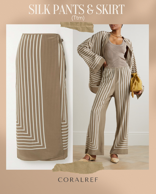 Ttm Stripe Silk Skirt / Pants
