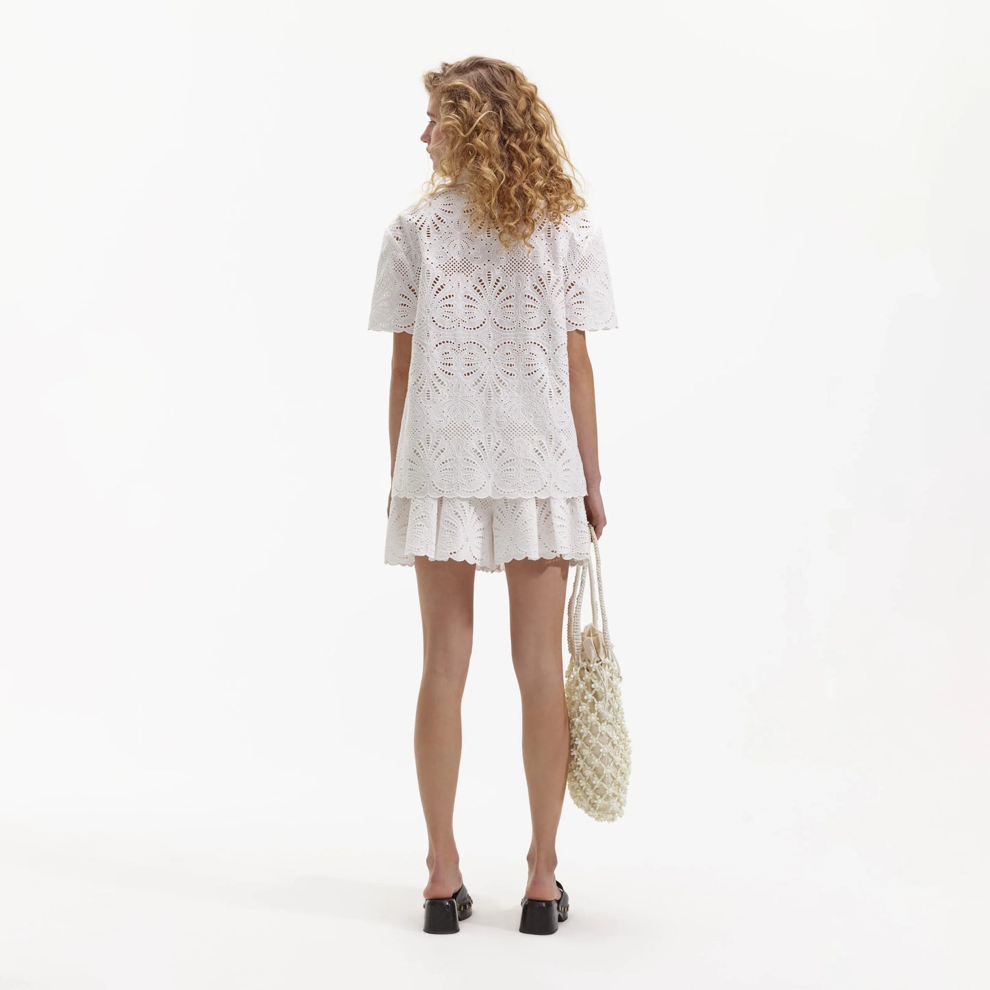 SP Cotton Embroidery Top & Shorts Set