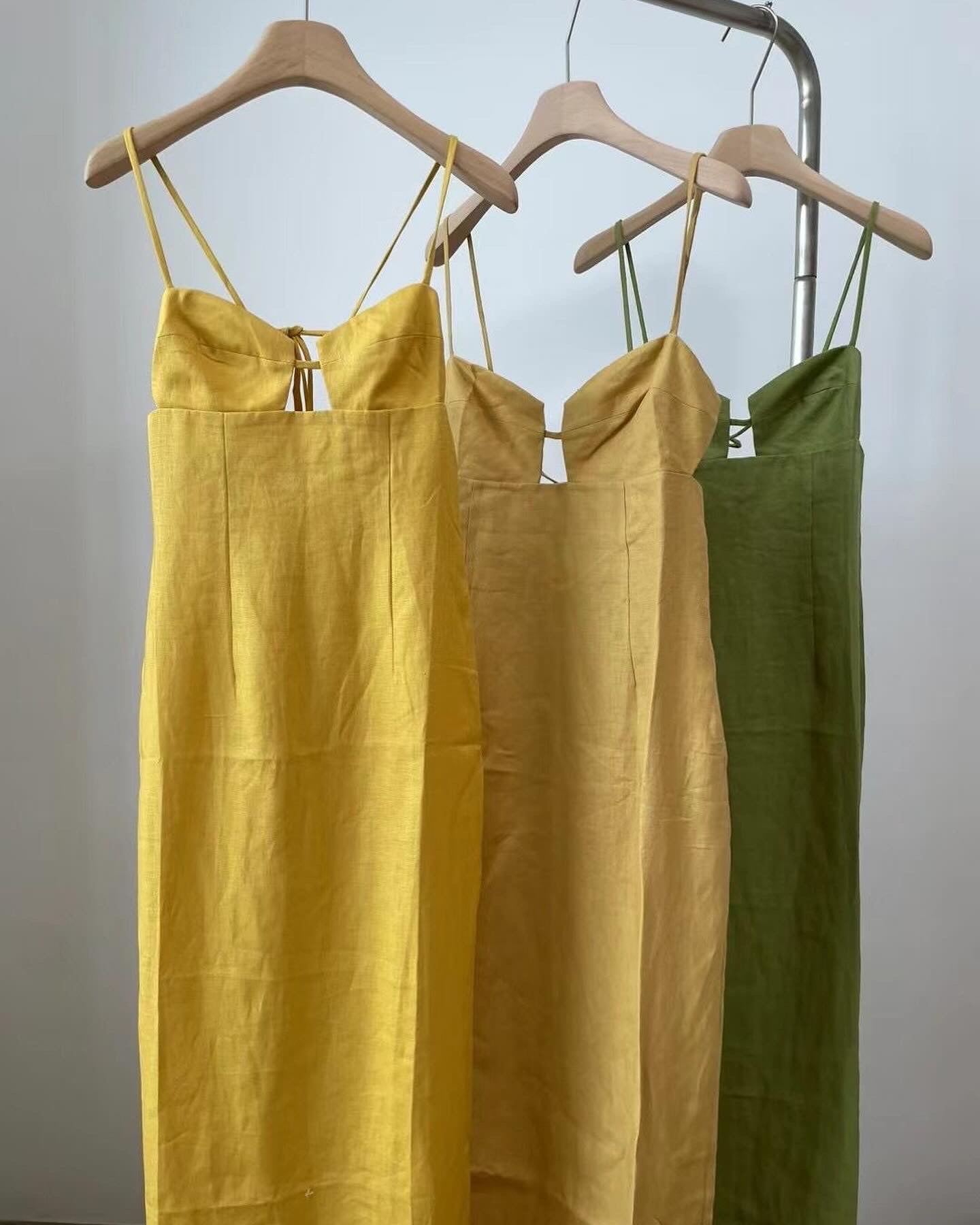 Ref Malibu Linen Midi Dress