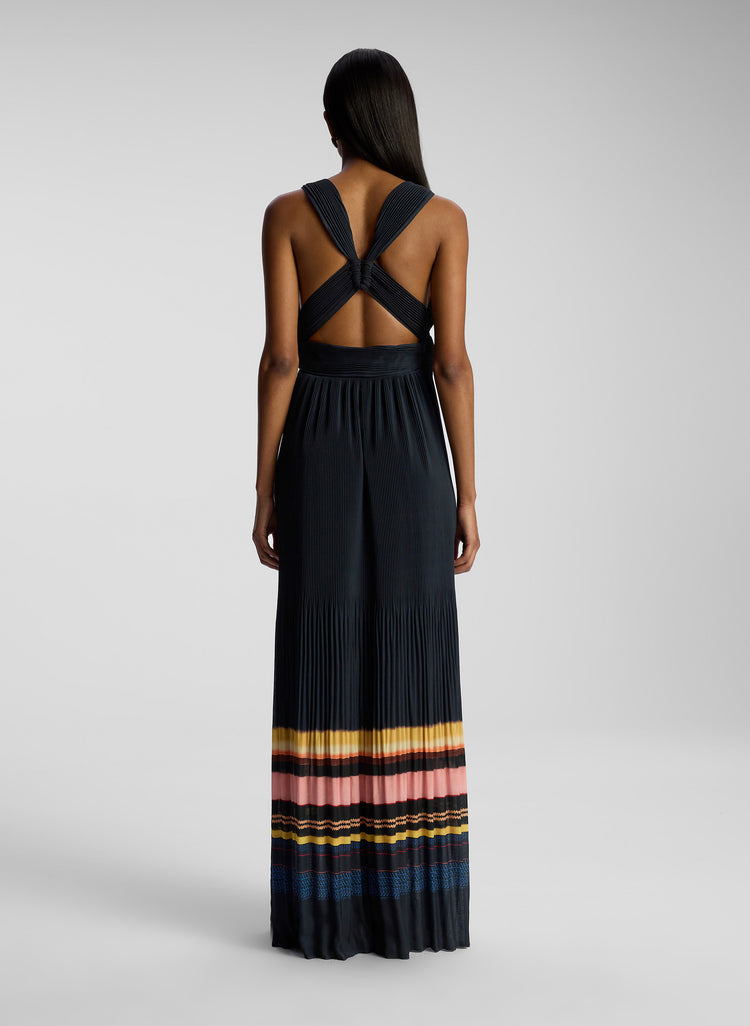 ALC Everly Pleated Maxi Gown Dress