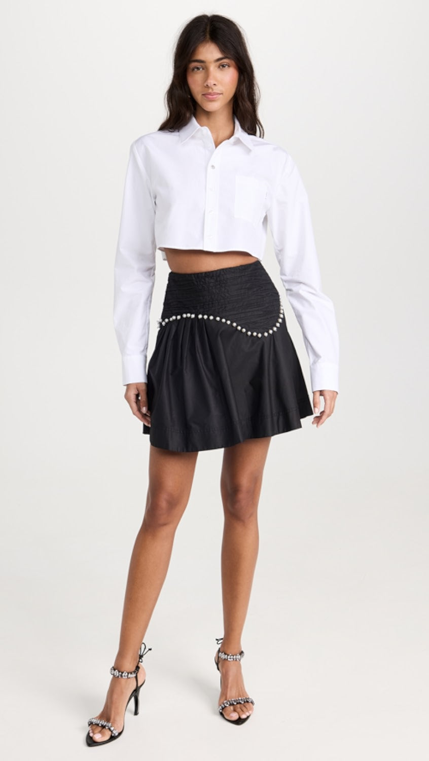 Aj Florence Pearl Trim Mini Skirt