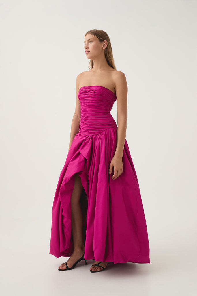 Aj Violette Bubble Hem Maxi Dress
