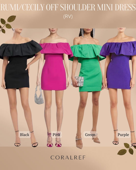 RV Rumi/Cecily Off Shoulder Mini Dress