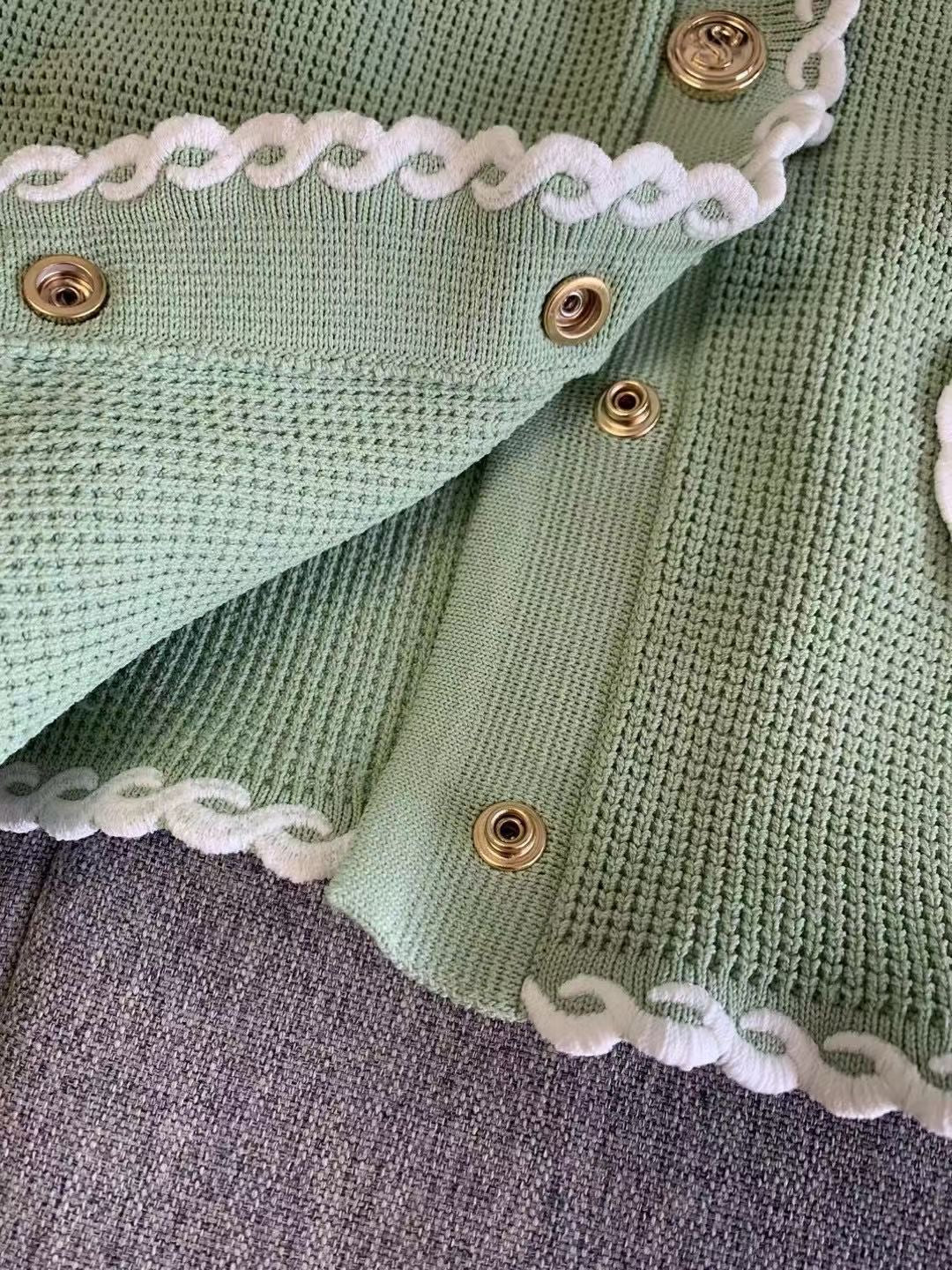 Sndr Knitted Cardigan & A Line Mini Skirt Set