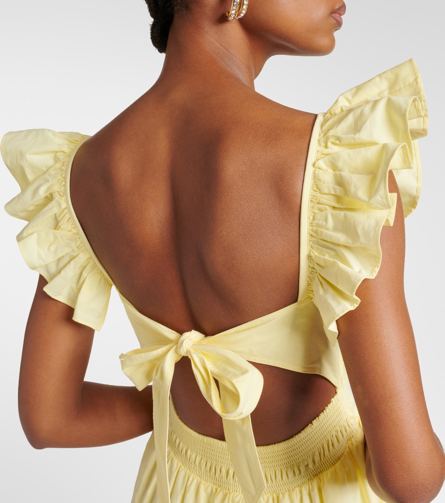 SP Yellow Cotton Midi Dress