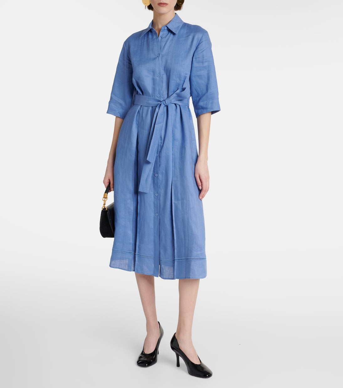 MM Leisure Nocino Linen Midi Shirt Dress