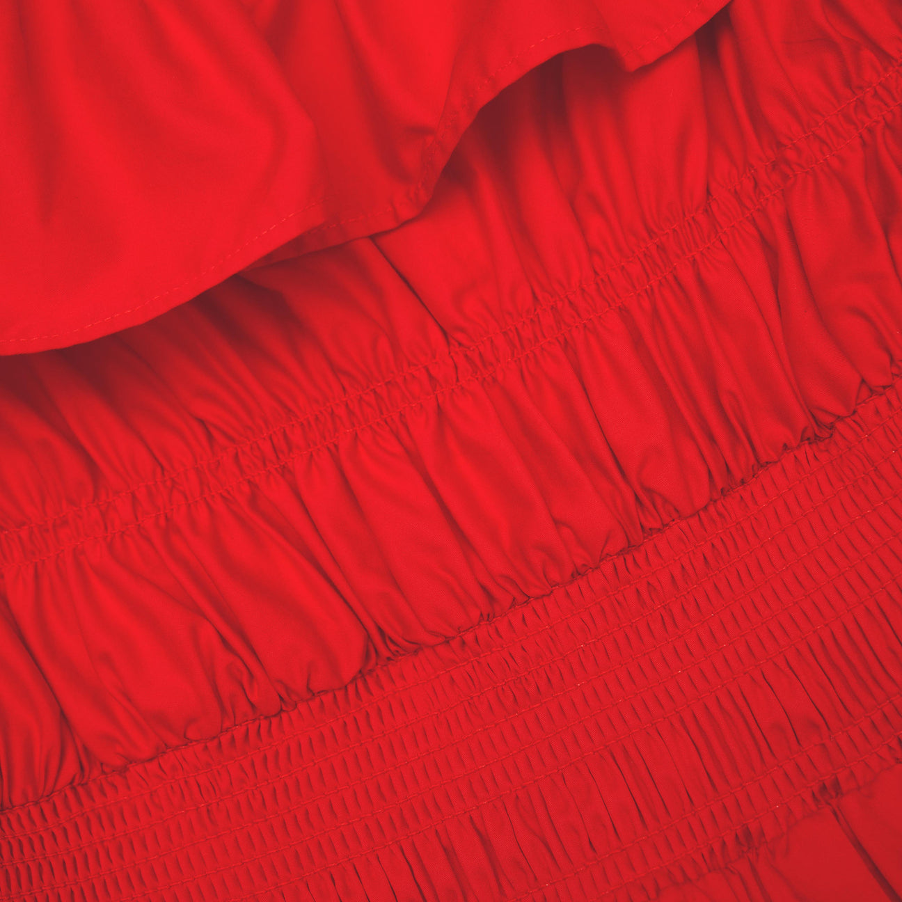 SP Red Cotton Ruffle Mini Dress