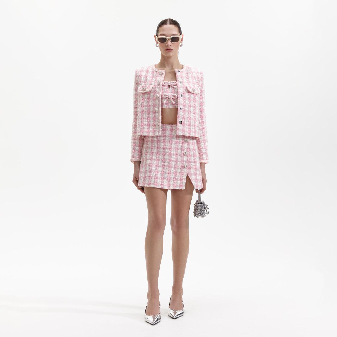 SP Pink Check Boucle Jacket