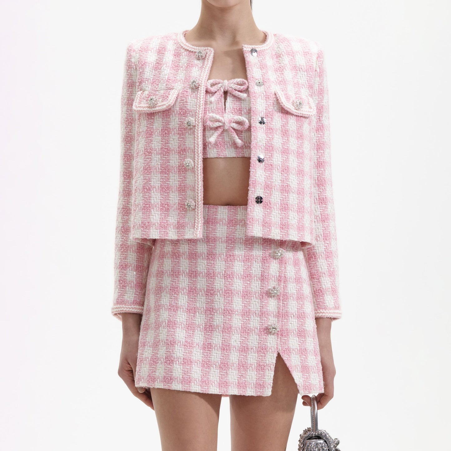 SP Pink Check Boucle Jacket