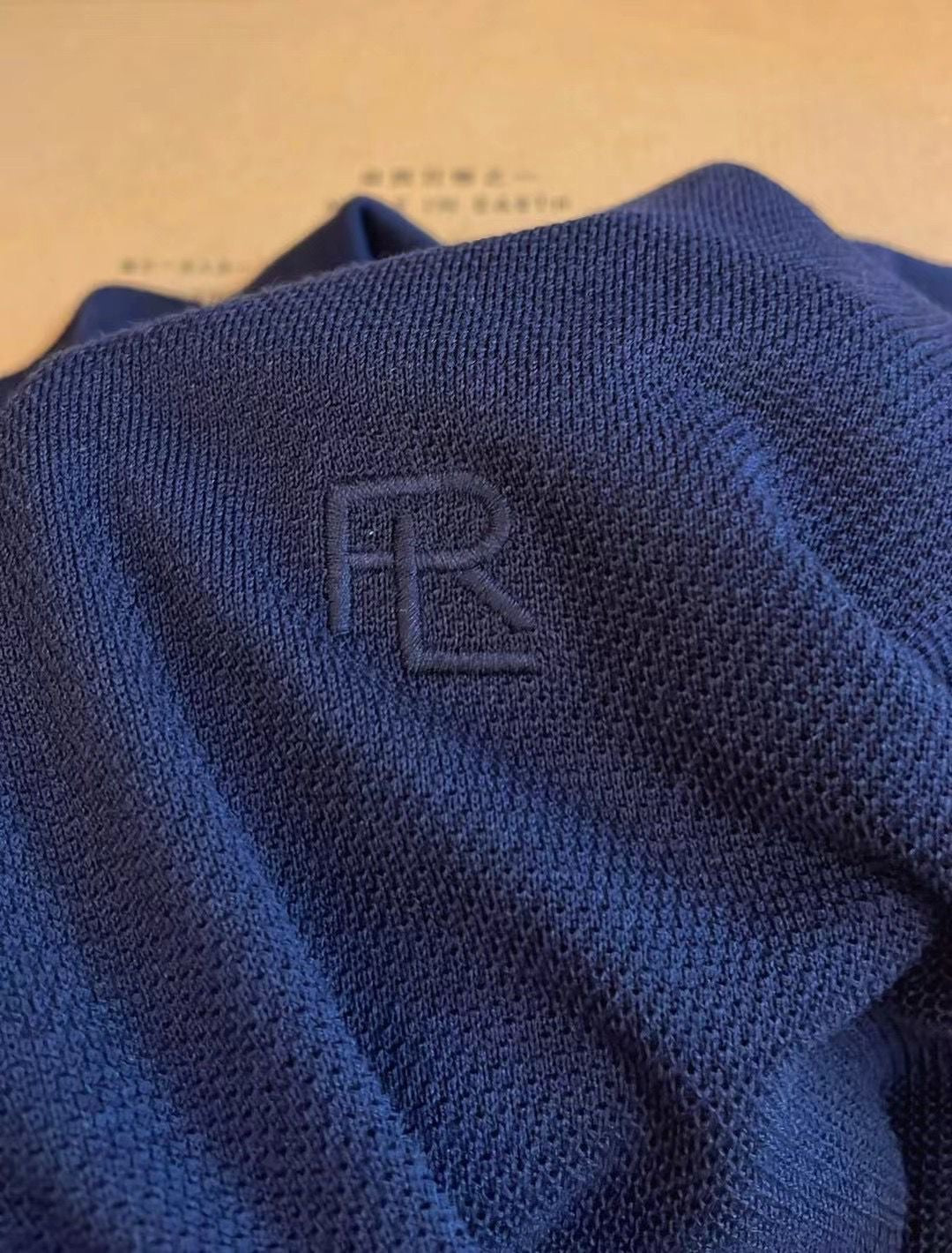RL Men’s Monogram Silk Blend Polo Collar Jumper Top