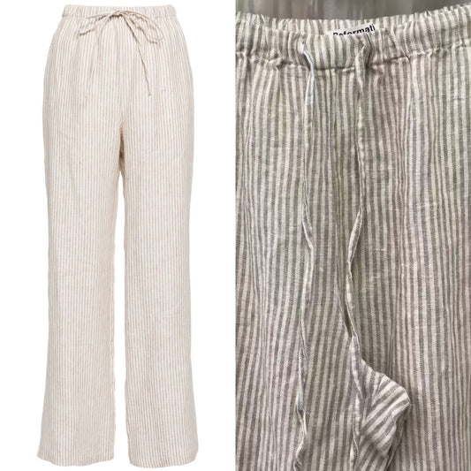 Ref Olina Linen Pants - Sandy Stripe