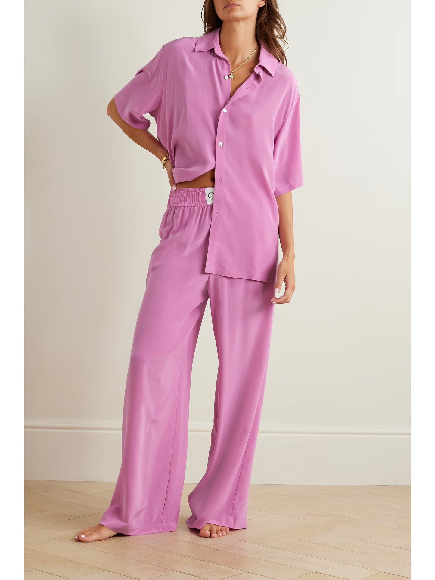 OVH Alabama Silk Crepe de Chine Pajamas Set