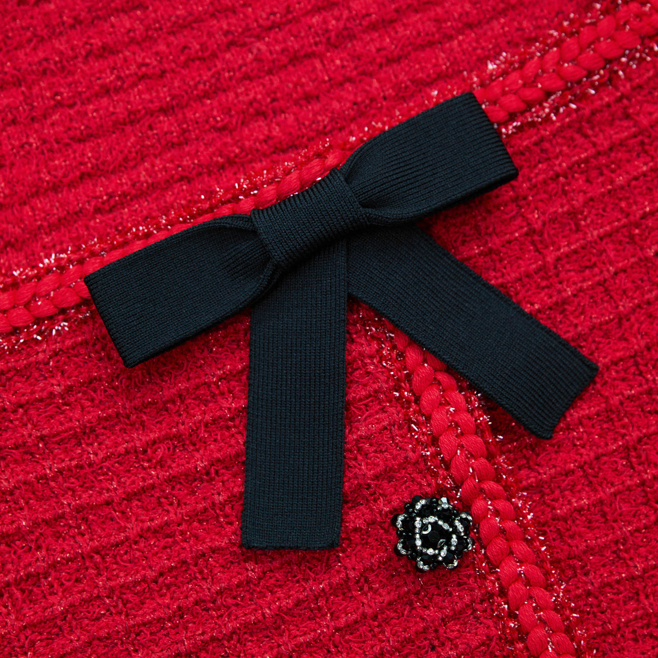 SP Knit Bow Top & Mini Skirt Set