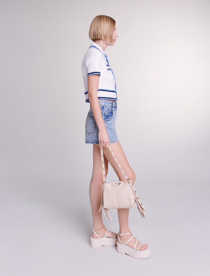 Mj Terry Knit Cardigan & Mini Skirt Set