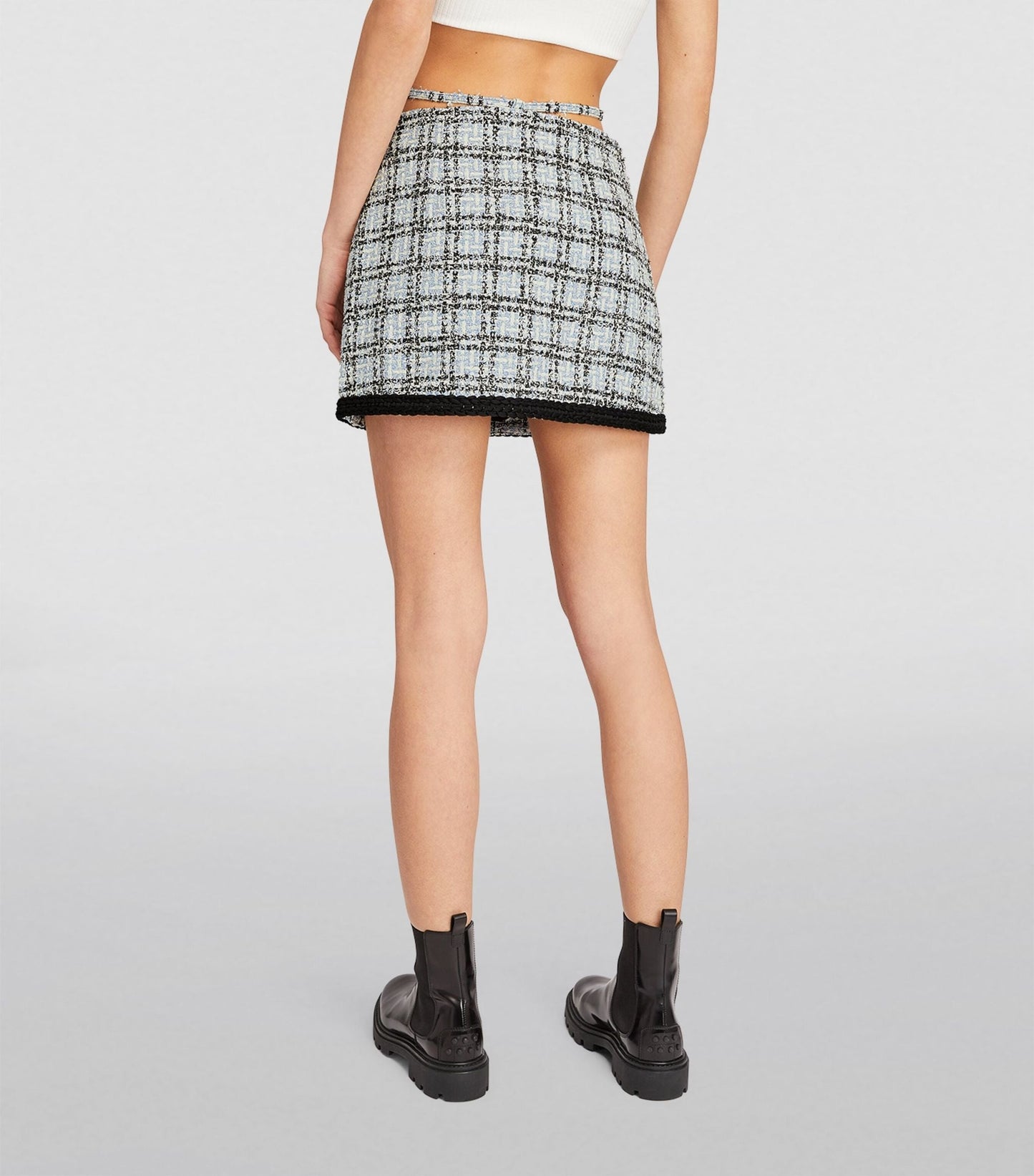 Mj Jizuli Check Tweed Mini Skirt