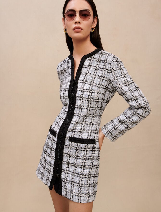 Mj Plaid Tweed Vizuli Jacket & Rizuli Mini Dress