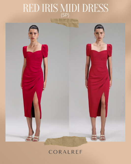 SP Red Iris Midi Dress