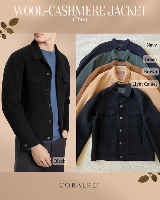 Thry Double Face Wool Cashmere Shirt Jacket